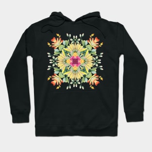 Yellow Mums Watercolor Pattern Hoodie